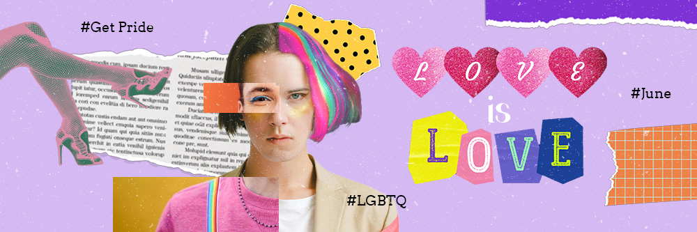 Y2K style design to fit LGBTQ month